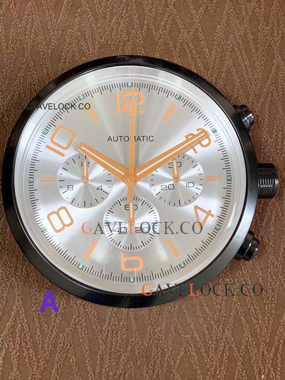 Copy Montblanc Timewalker Chronograph Wall Clock - Black Case Silver Face